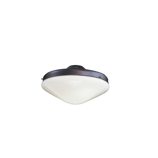 Minka Aire Universal 10.5in 2-Light Kit | Heritage Finish Opal Glass | Wet-Rated Ceiling Fan Light | 10.5 x 10.5 x 5.5 in | Model K9401-L-HT