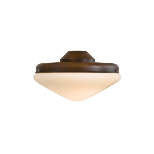 Minka Aire Mossoro Walnut 10.5in 2-Light Ceiling Fan Light Kit | Traditional Opal Glass and Walnut Finish | Covered Patio & | Model K9401-L-MW