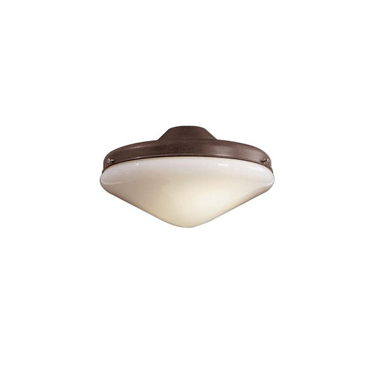 Minka Aire Oil Rubbed Bronze 10.5in 2-Light Ceiling Fan Light Kit | Traditional Opal Glass and Bronze Finish | Covered Patio & | Model K9401-L-ORB