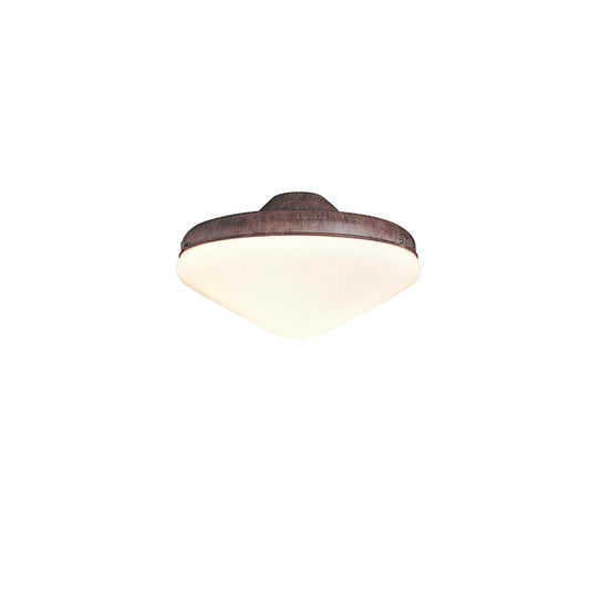 Minka Aire Vintage Rust 10.5in 2-Light Ceiling Fan Light Kit | Traditional Opal Glass and Rust Finish | Covered Patio & | Model K9401-L-VRT