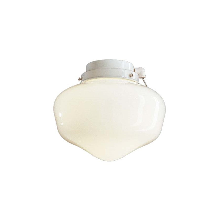 Minka Aire Universal 8in 1-Light Ceiling Fan Light Kit | Traditional White and Opal Glass | Covered Patio & Bathroom | Model K9402-L-44