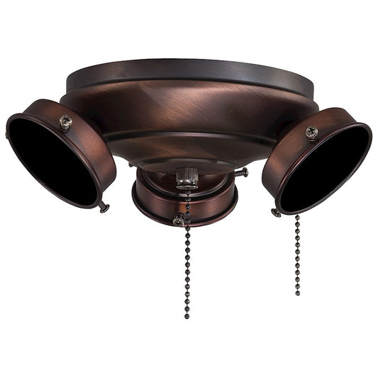 Minka Aire Timeless 8in 3-Light Ceiling Fan Light Kit | Dark Brushed Bronze | Living Room & Bedroom Fan Light | 8.5 x 8.5 x 3 in | Model K9614-DBB