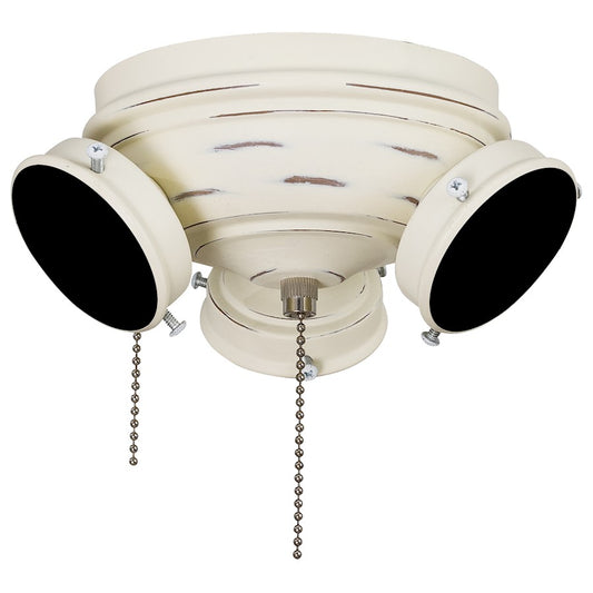 Minka Aire Classica 3-Light Light Kit | Traditional Provencal Blanc | Ceiling Fan Light Kit | 7.38 x 7.38 x 2.63 in | Model K9659-PBL
