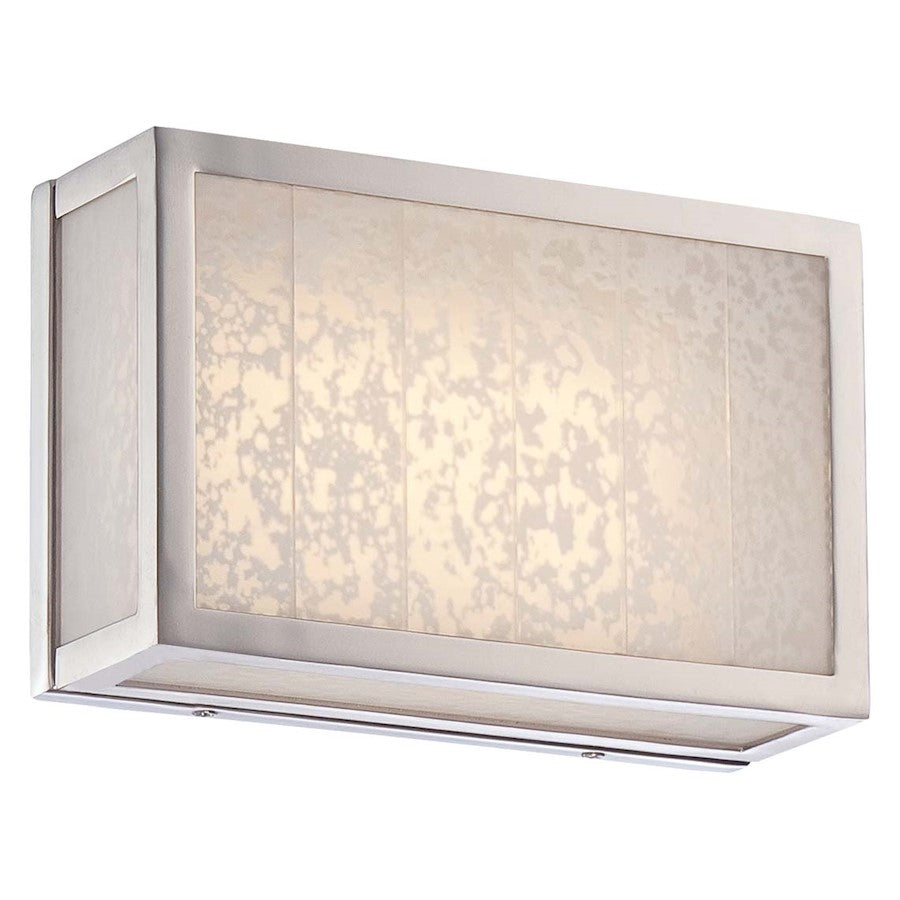 Metropolitan Lighting Lake Frost 9in 1-Light LED Bath Vanity Light | Contemporary Polished Nickel and Frosted Glass | Bathroom | Model N1741-613-L