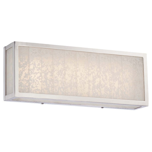 Metropolitan Lighting Lake Frost 16in 1-Light LED Bath Vanity | Modern Polished Nickel and Frosted Glass | Bathroom Vanity | Model N1742-613-L