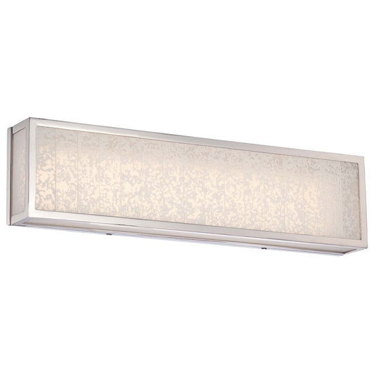 Metropolitan Lake Frost 24in 1-Light LED Bath Vanity | Polished Nickel and Frosted Glass | Bathroom Vanity | 24 x 3 x 6 in | Model N1743-613-L