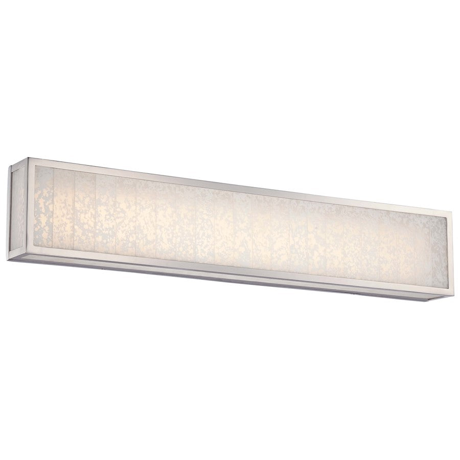 Metropolitan Lake Frost 32in 1-Light LED Bath Vanity | Polished Nickel and Frosted Glass | Bathroom Vanity | 32 x 3 x 6 in | Model N1744-613-L