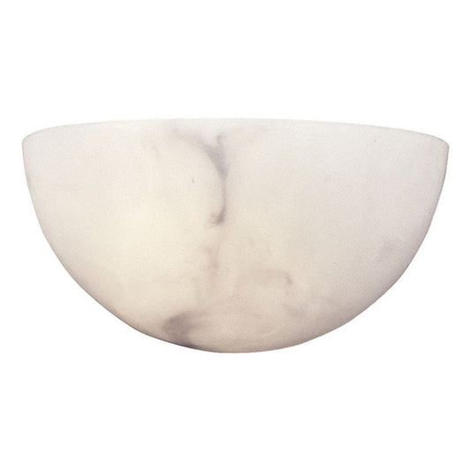 Metropolitan Lighting 11in 1-Light Wall Sconce | Traditional Alabaster Dust Glass | Hallway & Bedroom Accent | 11 x 6 x 6 in | Model N2031