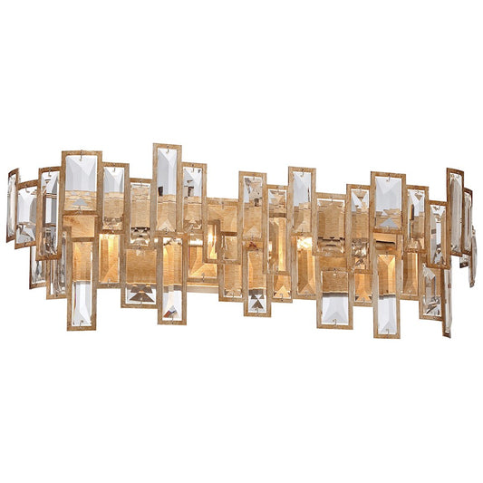 Metropolitan Lighting Bel Mondo 4-Light Bath Vanity Light | Contemporary Luxor Gold and Crystal | Bathroom Vanity & Powder Room | Model N2674-274