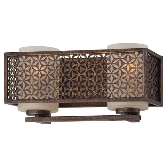 Metropolitan Lighting Ajourer 13in 2-Light Bath Vanity | Traditional French Bronze | Bathroom Vanity Light | 13 x 6 x 6 in | Model N2722-258