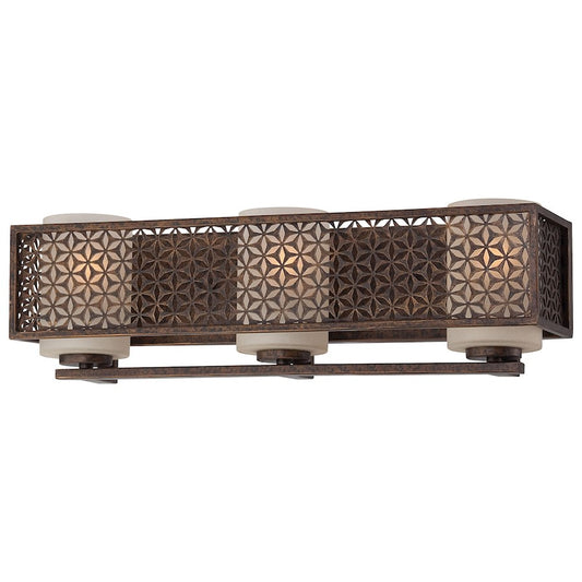Metropolitan Lighting Ajourer 21in 3-Light Vanity Light | French Bronze Traditional | Bathroom Vanity | 21 x 6 x 6 in | Model N2723-258