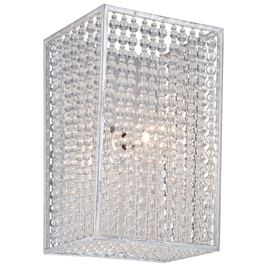 Metropolitan Lighting Saybrook 1-Light Bath Vanity | Traditional Catalina Silver and Clear Glass Beads | Bathroom Vanity & Powder | Model N2731-598