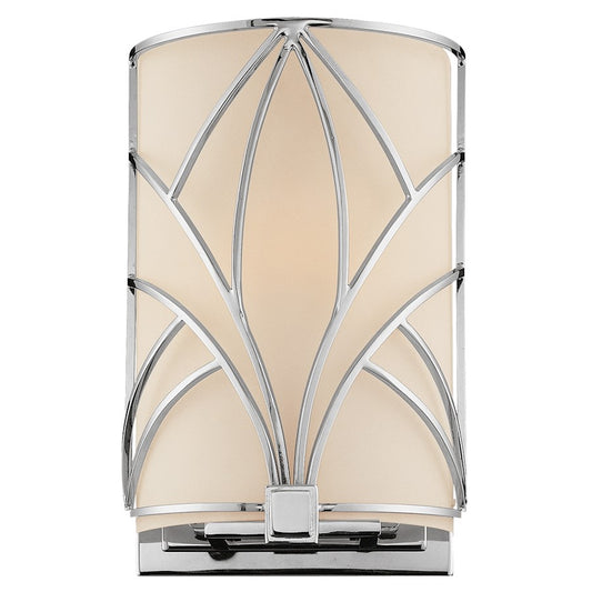 Metropolitan Lighting Storyboard 1-Light Wall Sconce | Contemporary Chrome | Bedroom & Hallway Accent Light | 6 x 4 x 10 in | Model N2921-1-77