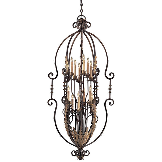Metropolitan Lighting Armandari 30in 12-Light Chandelier | Traditional Armandari Finish | Dining Room & Grand Foyer | 30 x 64 in | Model N3644-362