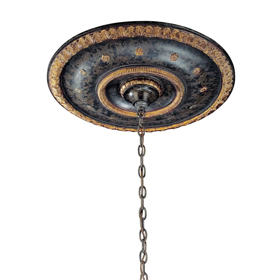Metropolitan Lighting Sanguesa 22in Ceiling Medallion | Traditional Sanguesa Patina | Living Room & Dining Room Ceiling Accent | Model N5070-194