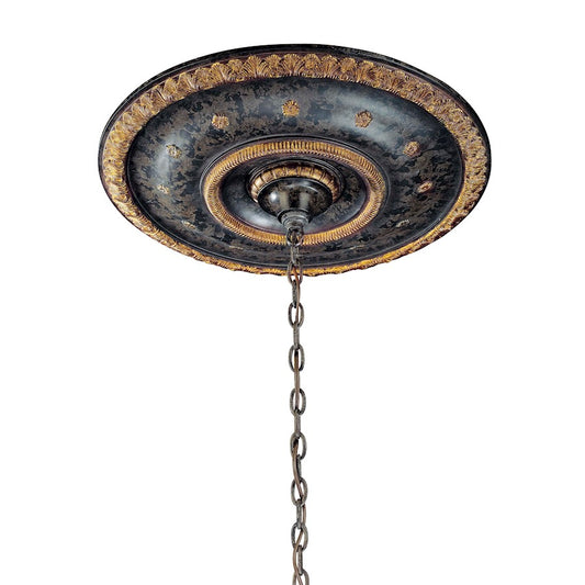 Metropolitan Lighting Sanguesa 22in Ceiling Medallion | Traditional Sanguesa Patina | Living Room & Dining Room Ceiling Accent | Model N5070-194