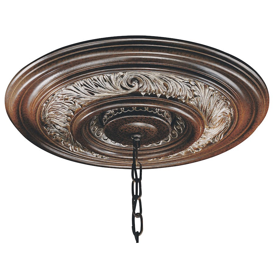 Metropolitan Lighting Salamanca 24in Ceiling Medallion | Traditional Cattera Bronze | Entryway & Hallway Accent | 24 x 24 x 3 in | Model N5521-468