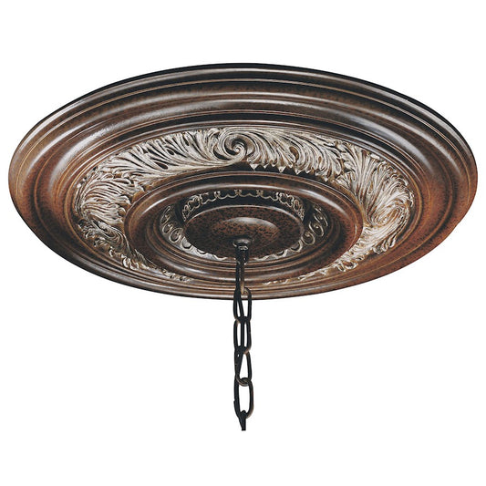 Metropolitan Lighting Salamanca 24in Ceiling Medallion | Traditional Cattera Bronze | Entryway & Hallway Accent | 24 x 24 x 3 in | Model N5521-468