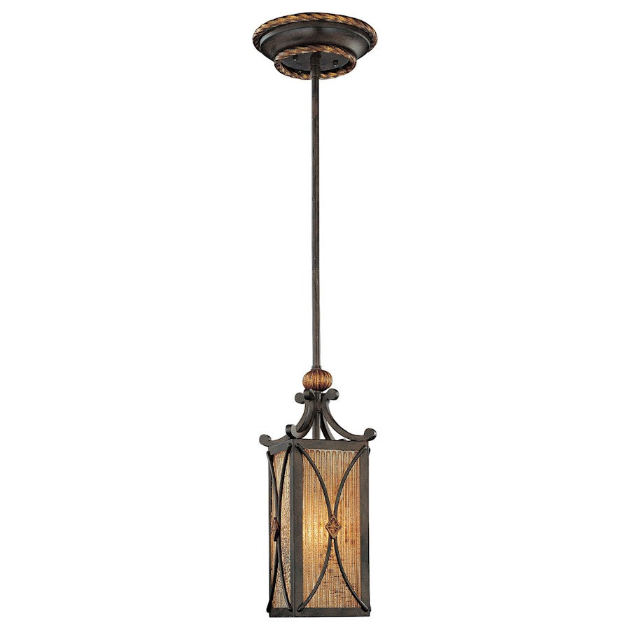 Metropolitan Lighting Monte Titano 8in 1-Light Mini Pendant | Traditional Monte Titano Oro | Kitchen Island & Dining Room | Model N6033-159