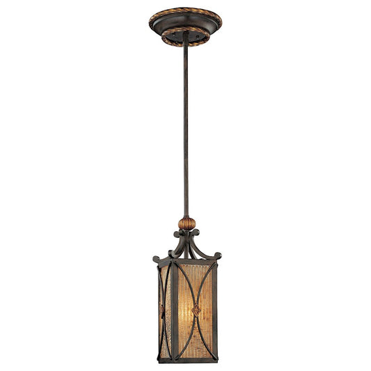 Metropolitan Lighting Monte Titano 8in 1-Light Mini Pendant | Traditional Monte Titano Oro | Kitchen Island & Dining Room | Model N6033-159