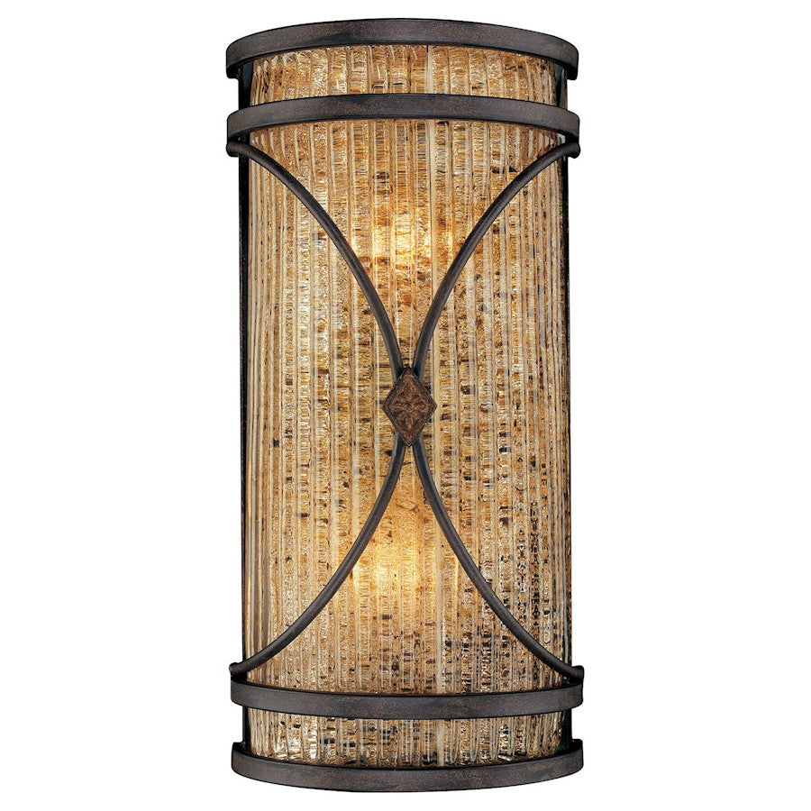 Metropolitan Lighting Monte Titano 7in 2-Light Wall Sconce | Traditional Monte Titano Oro | Hallway & Living Room Accent | Model N6047-159