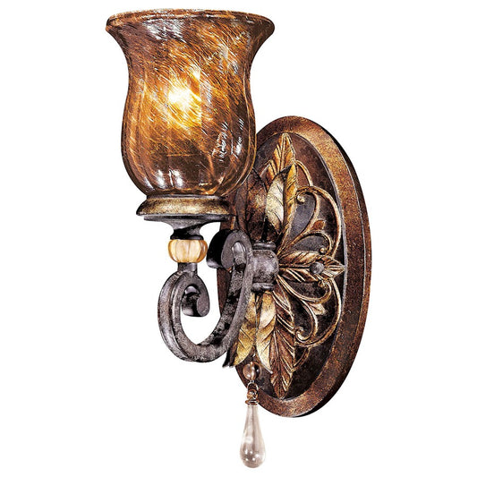 Metropolitan Lighting Sanguesa 1-Light Bath Vanity Light | Traditional Mediterranean Sanguesa Patina | Bathroom Vanity | Model N6071-194