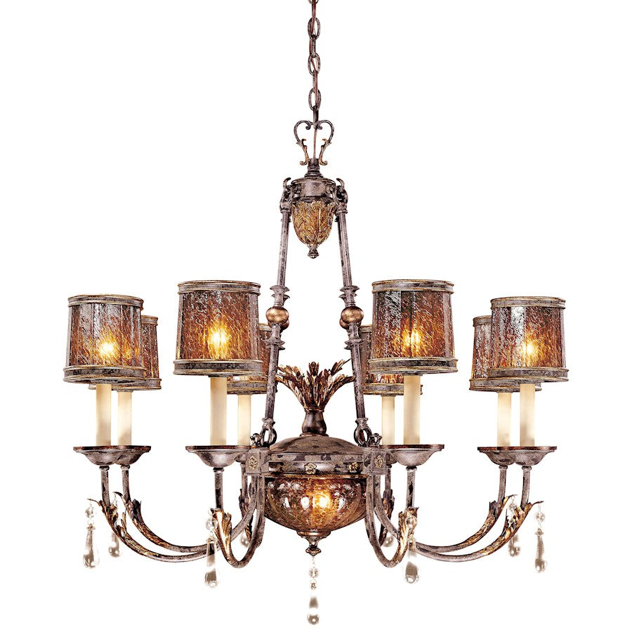 Metropolitan Lighting Sanguesa 36in 10-Light Chandelier | Traditional Sanguesa Patina | Living Room & Dining Room | 36 x 36 in | Model N6078-194