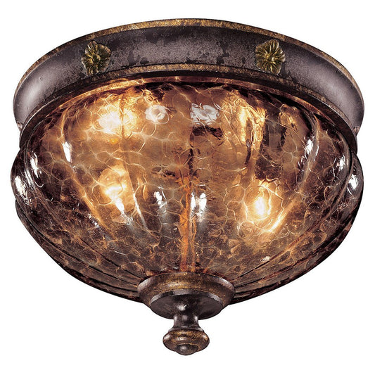 Metropolitan Lighting Sanguesa 10in 2-Light Flush Mount | Traditional Sanguesa Patina | Hallway & Bedroom | 10 x 10 x 7 in | Model N6080-194