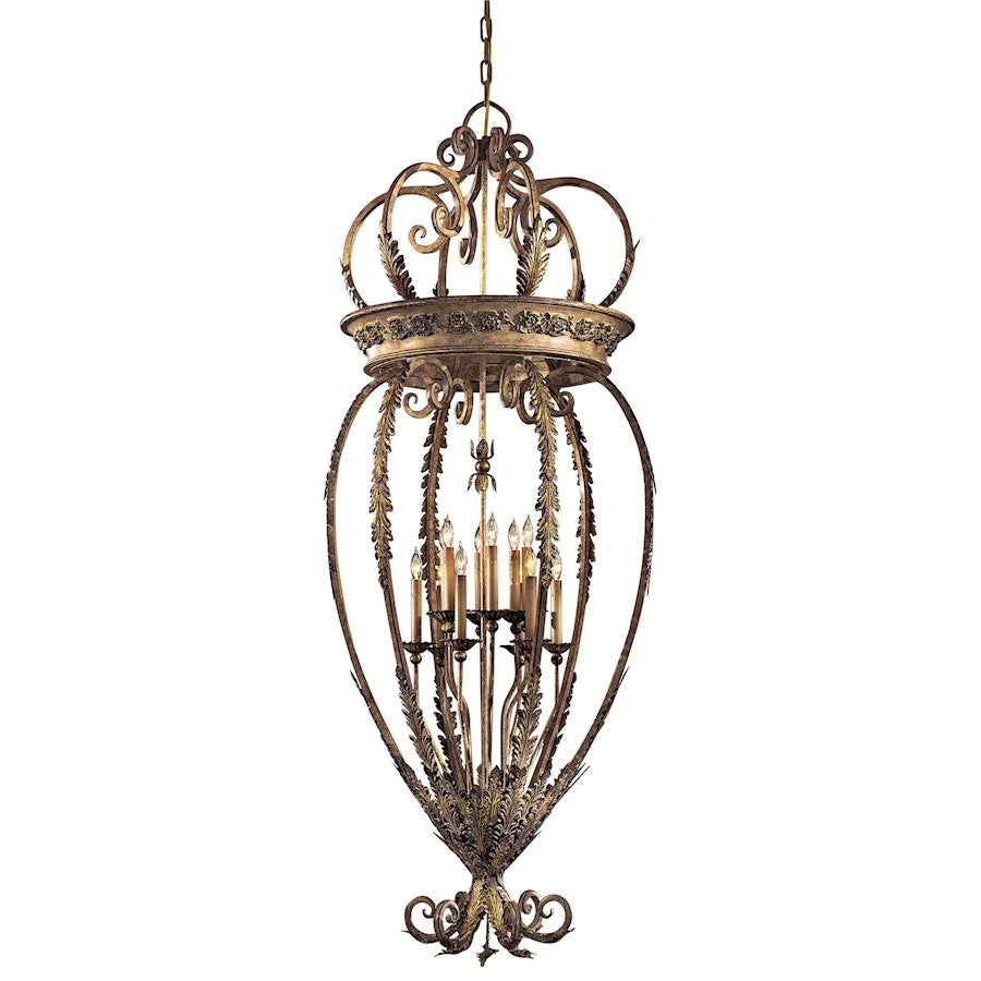 Metropolitan Lighting Padova 28in 12-Light Chandelier | Traditional Padova Finish | Living Room & Dining Room | 28 x 72 in | Model N6220-363