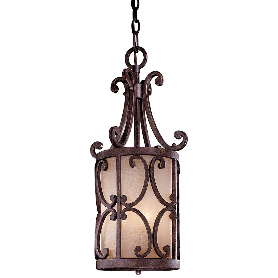Metropolitan Lighting Zaragoza 11in 3-Light Mini Pendant | Traditional Golden Bronze Wrought Iron | Kitchen Island & Breakfast Bar | Model N6243-355