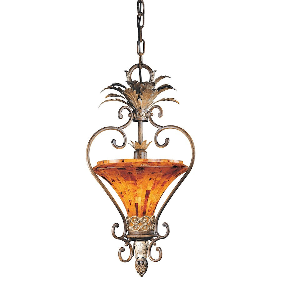 Metropolitan Lighting Salamanca 15in 1-Light Pendant | Traditional Cattera Bronze | Kitchen Island & Dining Room | 15 x 15 x 25 in | Model N6523-468