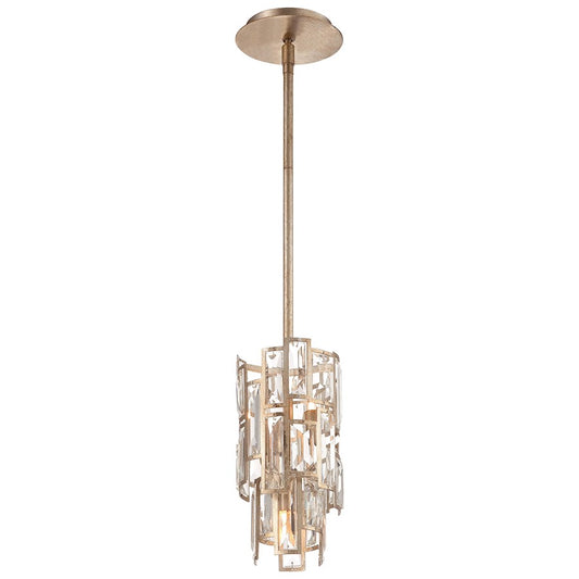 Metropolitan Bel Mondo 6in 3-Light Mini Pendant | Contemporary Luxor Gold and Faceted Crystals | Kitchen Island & Dining Area | Model N6670-274