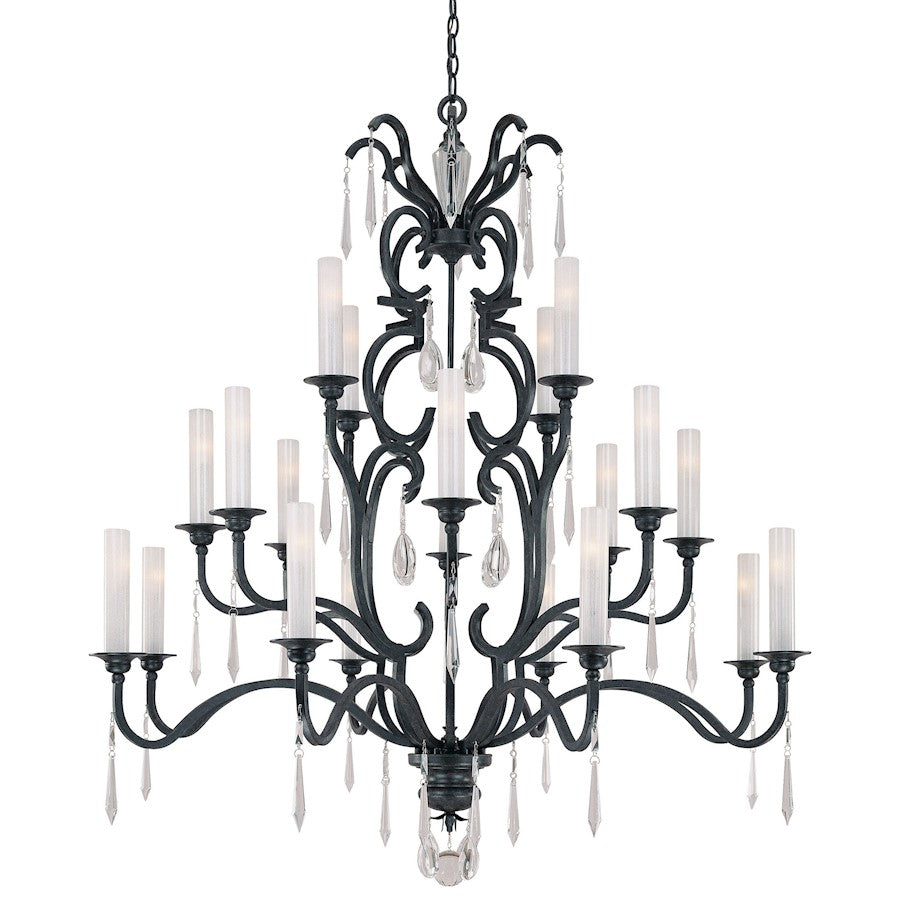 Metropolitan Castellina 56in 20-Light Chandelier | Rustic Aged Iron | Dining Room & Great Room | 56 x 59 in | Model N6704-254