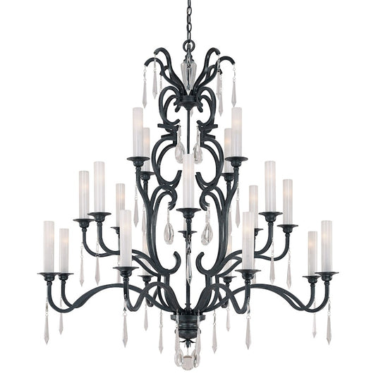 Metropolitan Castellina 56in 20-Light Chandelier | Rustic Aged Iron | Dining Room & Great Room | 56 x 59 in | Model N6704-254