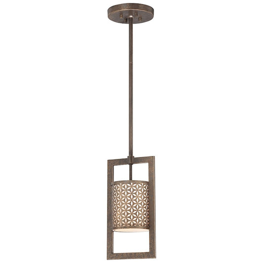 Metropolitan Lighting Ajourer 6in 1-Light Mini Pendant | Traditional French Bronze Pierced Metal | Kitchen Island & Accent | Model N6721-258