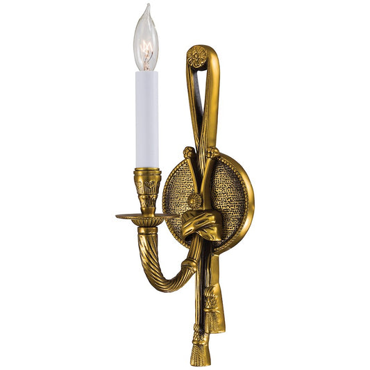 Metropolitan Lighting 1-Light Wall Sconce | Traditional Antique Gold | Hallway & Bedroom Accent | 5 x 6 x 15 in | Model N681A