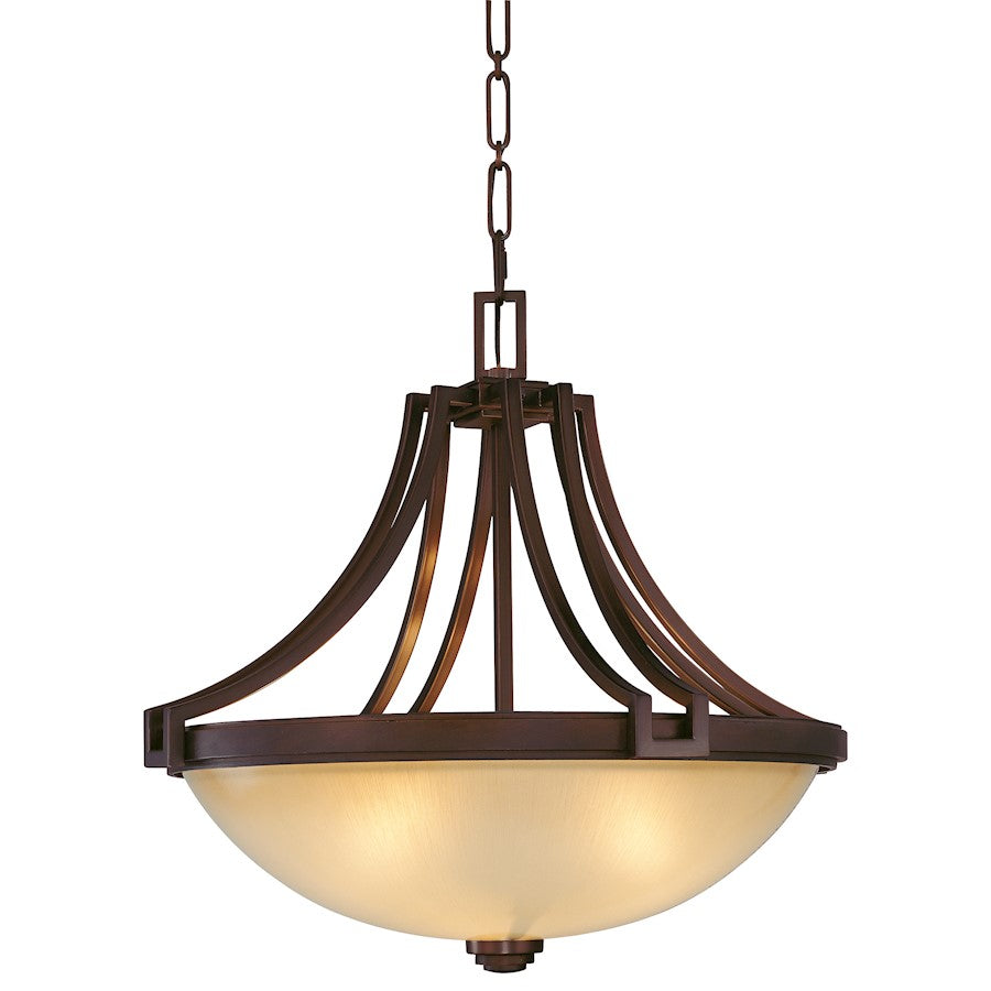 Metropolitan Lighting Underscore 26in 3-Light Pendant | Transitional Cimmaron Bronze | Kitchen Island & Dining Room | Model N6952-1-267B
