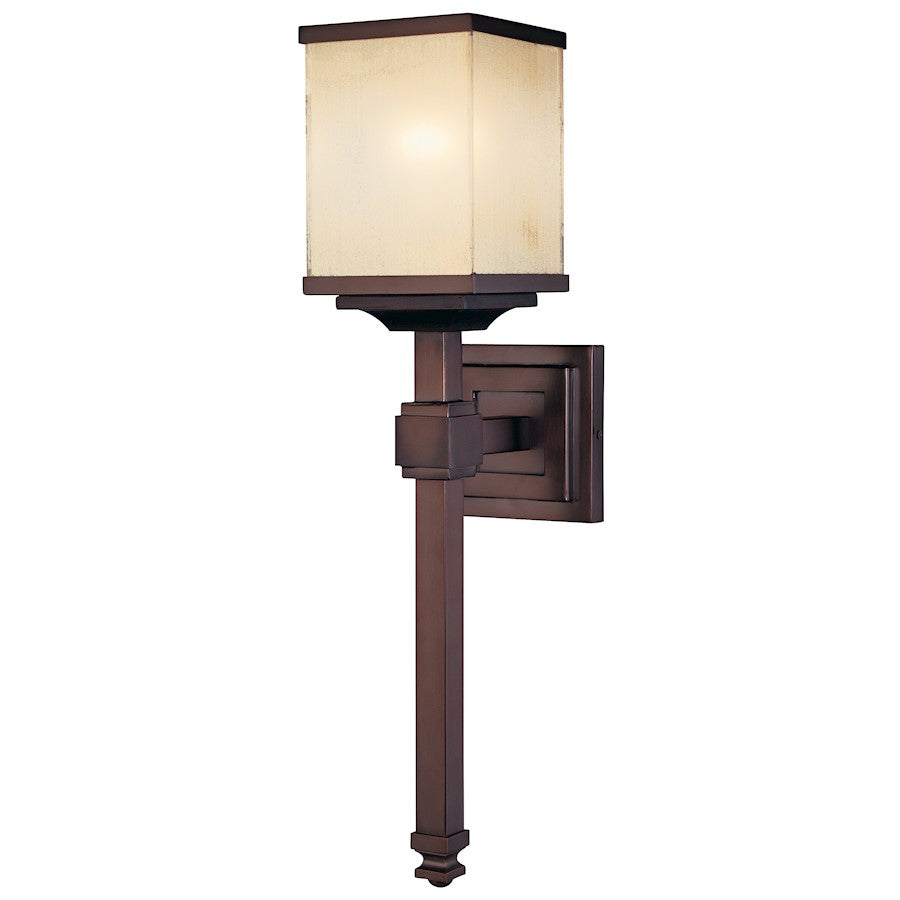 Metropolitan Lighting Underscore 1-Light Wall Sconce | Transitional Cimmaron Bronze | Hallway & Bedroom Accent | 5 x 8 x 23 in | Model N6961-1-267B