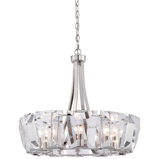 Minka Metropolitan Castle Aurora 25.5in 12-Light Chandelier | Polished Nickel | Dining Room & Grand Foyer | 25.5 x 25.5 x 22.5 in | Model N6982-613