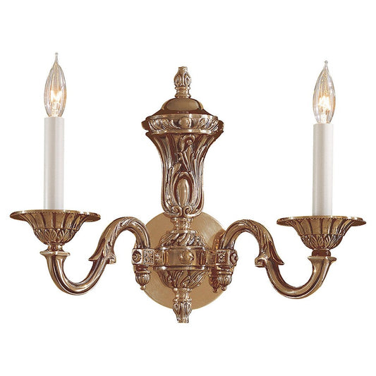 Metropolitan Lighting 2-Light Wall Sconce | Traditional Antique Classic Brass | Hallway & Living Room Accent | 15 x 8 x 12 in | Model N700202