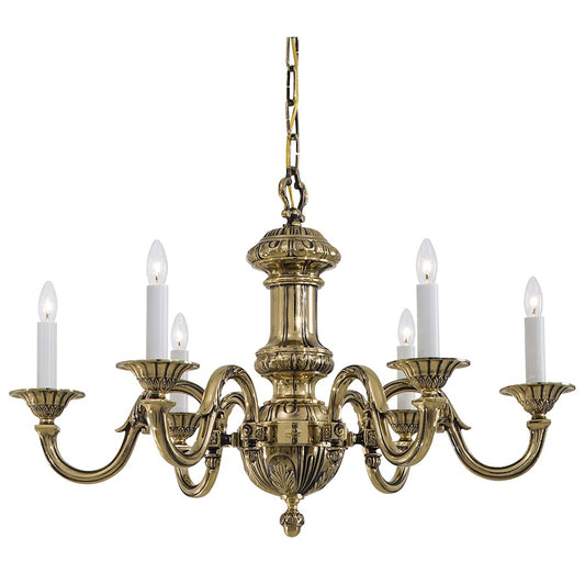 Minka Metropolitan 30in 6-Light Chandelier | Traditional Polished Nickel | Dining Room & Living Room | 29.5 x 29.5 x 18.5 in | Model N700206
