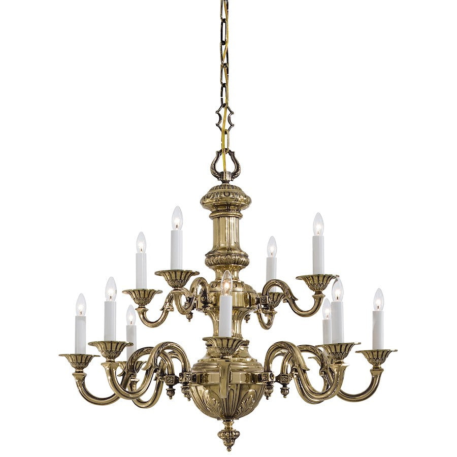 Minka Metropolitan 31in 12-Light Chandelier | Polished Nickel | Dining Room & Living Room | 31 x 31 x 29 in | Model N700212