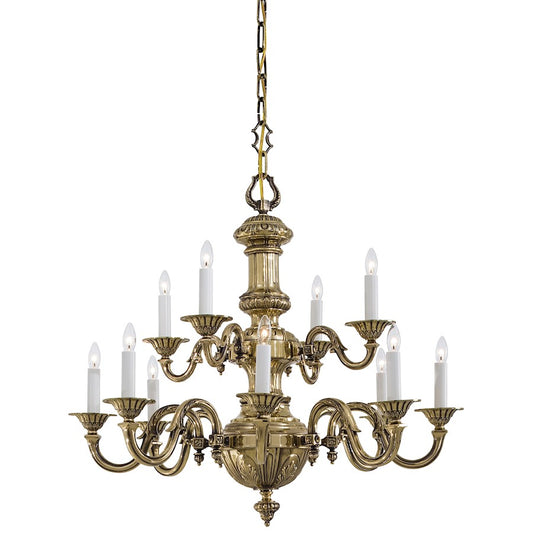 Minka Metropolitan 31in 12-Light Chandelier | Polished Nickel | Dining Room & Living Room | 31 x 31 x 29 in | Model N700212