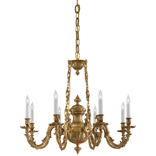 Minka Metropolitan 33in 8-Light Chandelier | Polished Nickel | Dining Room & Foyer | Dry Rated | Model N700408
