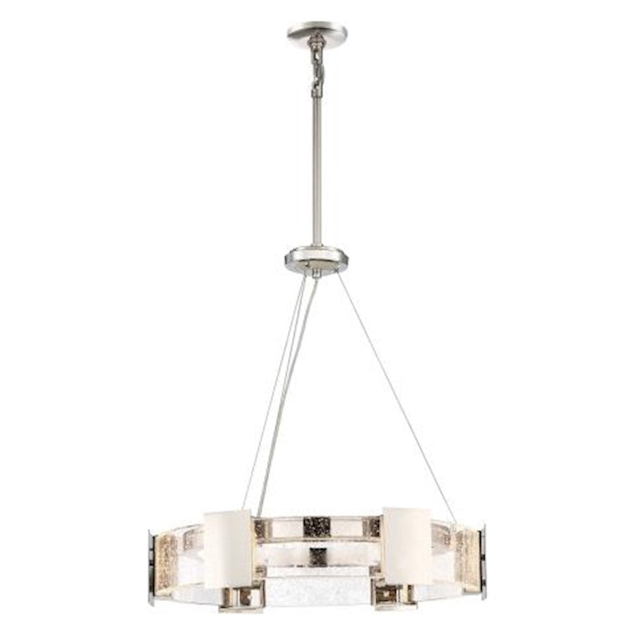 Metropolitan Lighting Stellaris 26in LED Chandelier | Contemporary Polished Nickel | Dining Room & Living Room | 26 x 26 x 29 in | Model N7236-613-L