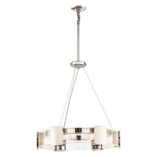 Metropolitan Lighting Stellaris 26in LED Chandelier | Contemporary Polished Nickel | Dining Room & Living Room | 26 x 26 x 29 in | Model N7236-613-L