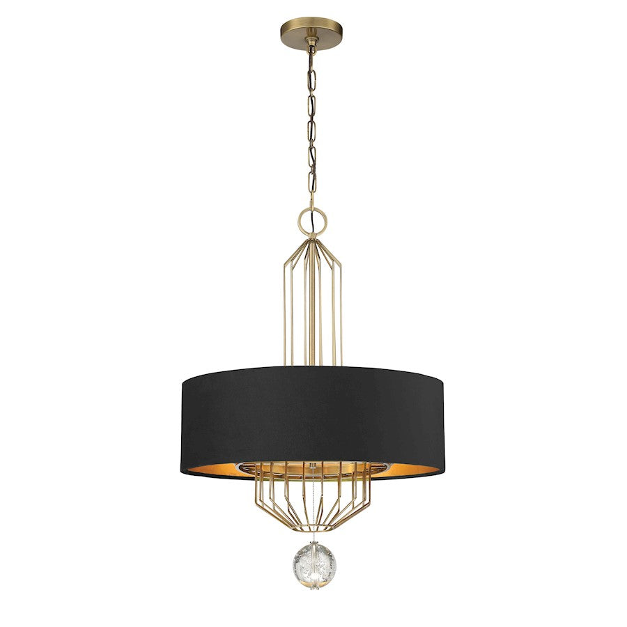 Minka Metropolitan Grandeur 24in 6-Light Pendant | Transitional Aged Antique Brass | Dining Room & Living Room | 24 x 24 x 35 in | Model N7336-790