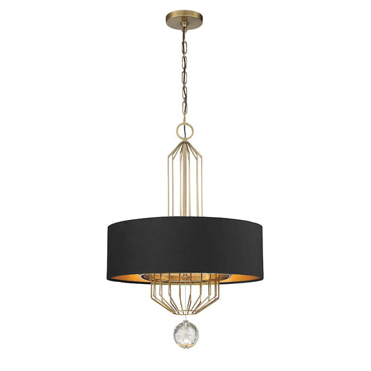 Minka Metropolitan Grandeur 24in 6-Light Pendant | Transitional Aged Antique Brass | Dining Room & Living Room | 24 x 24 x 35 in | Model N7336-790