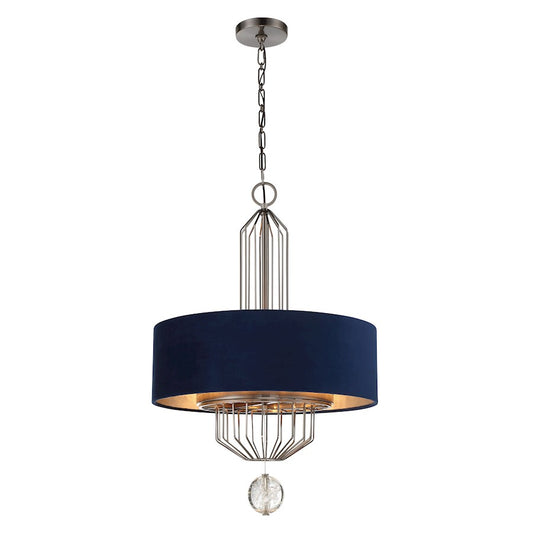 Minka Metropolitan Grandeur 24in 6-Light Pendant | Transitional Aged Antique Nickel | Dining Room & Foyer | 24 x 24 x 35 in | Model N7336-889