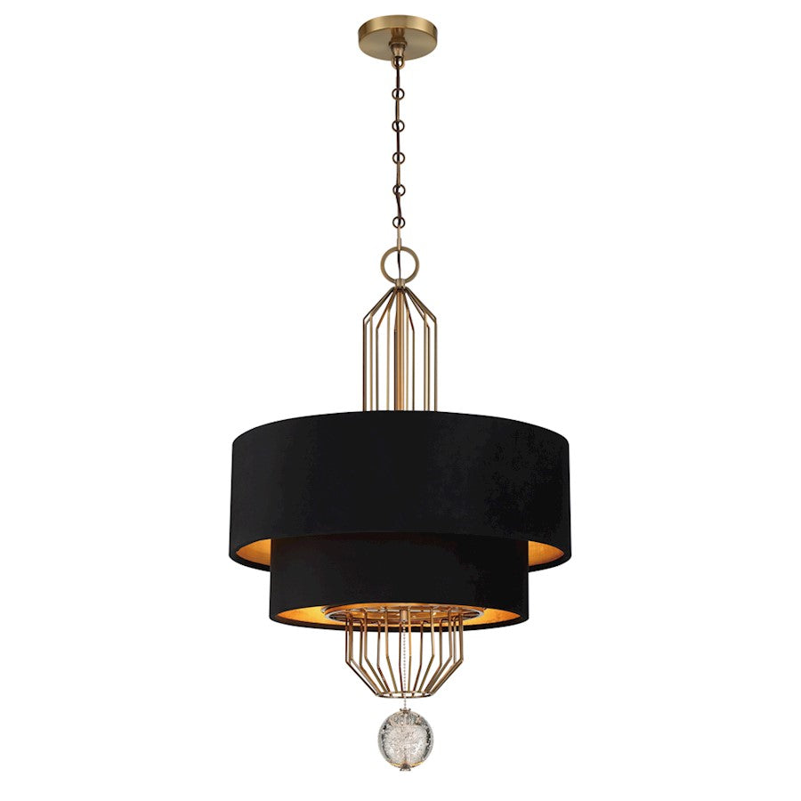 Minka Metropolitan Grandeur 24in 8-Light Pendant | Aged Antique Brass | Kitchen Island & Dining Room | 24 x 24 x 37 in | Model N7338-790